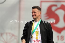 25.05.25 VfB Stuttgart Feier und Autokorso DFB-Pokal Sieg Stuttgart Schlossplatz