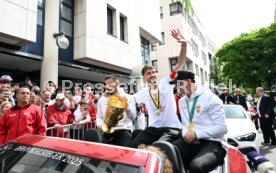 25.05.25 VfB Stuttgart Feier und Autokorso DFB-Pokal Sieg Stuttgart Schlossplatz
