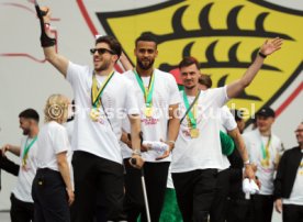 25.05.25 VfB Stuttgart Feier und Autokorso DFB-Pokal Sieg Stuttgart Schlossplatz