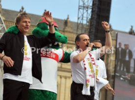 25.05.25 VfB Stuttgart Feier und Autokorso DFB-Pokal Sieg Stuttgart Schlossplatz
