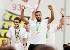 25.05.25 VfB Stuttgart Feier und Autokorso DFB-Pokal Sieg Stuttgart Schlossplatz