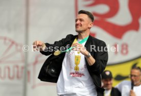 25.05.25 VfB Stuttgart Feier und Autokorso DFB-Pokal Sieg Stuttgart Schlossplatz