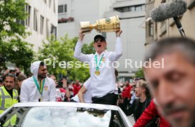 25.05.25 VfB Stuttgart Feier und Autokorso DFB-Pokal Sieg Stuttgart Schlossplatz