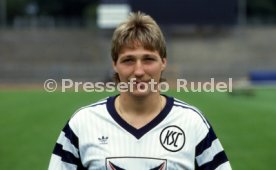 30.07.90 Karlsruher SC Fototermin Saison 1990/1991