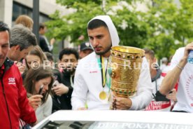25.05.25 VfB Stuttgart Feier und Autokorso DFB-Pokal Sieg Stuttgart Schlossplatz