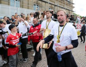 25.05.25 VfB Stuttgart Feier und Autokorso DFB-Pokal Sieg Stuttgart Schlossplatz