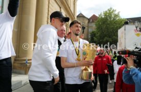 25.05.25 VfB Stuttgart Feier und Autokorso DFB-Pokal Sieg Stuttgart Schlossplatz