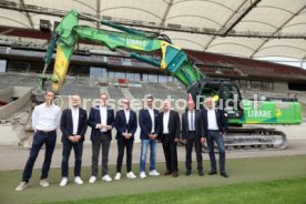 03.06.22 VfB Stuttgart Baggerbiss Umbau Mercedes-Benz Arena Haupttribüne