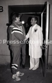 22.01.94 Pressekonferenz Oliver M&ouml;ller Hamburger SV nach Attenat in Stuttgart