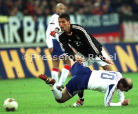 Deutschland-Frankreich 0:3/15.11.03. Kuranyi und Zidane.