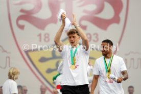 25.05.25 VfB Stuttgart Feier und Autokorso DFB-Pokal Sieg Stuttgart Schlossplatz