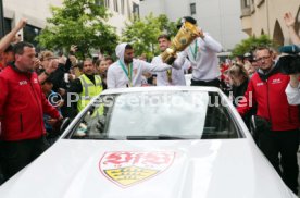 25.05.25 VfB Stuttgart Feier und Autokorso DFB-Pokal Sieg Stuttgart Schlossplatz