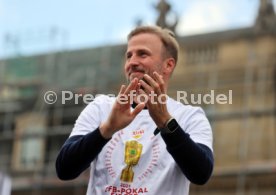 25.05.25 VfB Stuttgart Feier und Autokorso DFB-Pokal Sieg Stuttgart Schlossplatz
