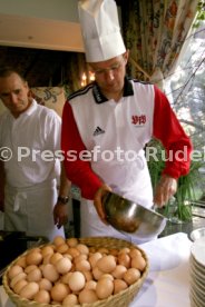 VfB Stuttgart Trainingslager Schruns 1999 li. Roy Kieferle re. Ralf Rangnick Foto Rudel