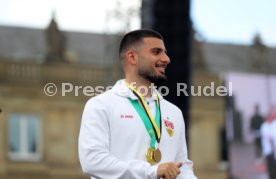 25.05.25 VfB Stuttgart Feier und Autokorso DFB-Pokal Sieg Stuttgart Schlossplatz