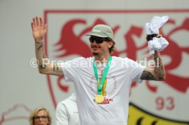 25.05.25 VfB Stuttgart Feier und Autokorso DFB-Pokal Sieg Stuttgart Schlossplatz