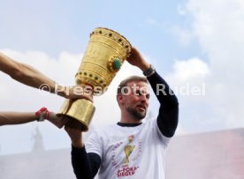 25.05.25 VfB Stuttgart Feier und Autokorso DFB-Pokal Sieg Stuttgart Schlossplatz