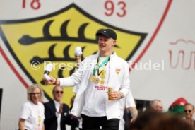 25.05.25 VfB Stuttgart Feier und Autokorso DFB-Pokal Sieg Stuttgart Schlossplatz