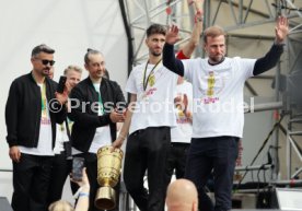 25.05.25 VfB Stuttgart Feier und Autokorso DFB-Pokal Sieg Stuttgart Schlossplatz