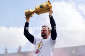 25.05.25 VfB Stuttgart Feier und Autokorso DFB-Pokal Sieg Stuttgart Schlossplatz
