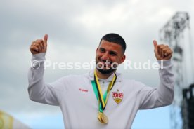 25.05.25 VfB Stuttgart Feier und Autokorso DFB-Pokal Sieg Stuttgart Schlossplatz