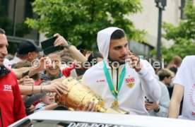 25.05.25 VfB Stuttgart Feier und Autokorso DFB-Pokal Sieg Stuttgart Schlossplatz