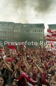 15.06.97 VfB Stuttgart Empfang am Rathaus DFB-Pokal Sieg 1997