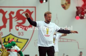 25.05.25 VfB Stuttgart Feier und Autokorso DFB-Pokal Sieg Stuttgart Schlossplatz