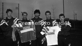 10.11.92 VfB Stuttgart Trikot Aktion mein Freund ist Ausl&auml;nder