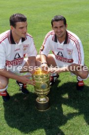 15.07.97 VfB Stuttgart Fototermin DFB-Pokal Sieger 1997
