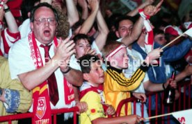 16.05.1992 VfB Stuttgart Meisterschaft Empfang Flughafen
