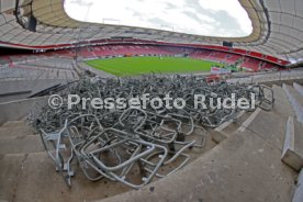 03.06.22 VfB Stuttgart Baggerbiss Umbau Mercedes-Benz Arena Haupttribüne