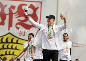 25.05.25 VfB Stuttgart Feier und Autokorso DFB-Pokal Sieg Stuttgart Schlossplatz