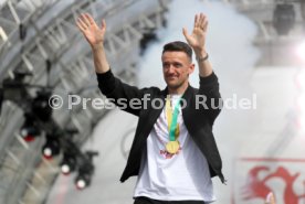 25.05.25 VfB Stuttgart Feier und Autokorso DFB-Pokal Sieg Stuttgart Schlossplatz