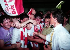 16.05.1992 VfB Stuttgart Meisterschaft Empfang Flughafen