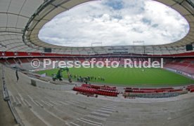 03.06.22 VfB Stuttgart Baggerbiss Umbau Mercedes-Benz Arena Haupttribüne