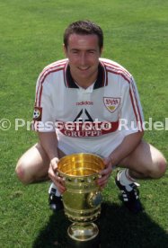 15.07.97 VfB Stuttgart Fototermin DFB-Pokal Sieger 1997