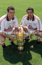 15.07.97 VfB Stuttgart Fototermin DFB-Pokal Sieger 1997