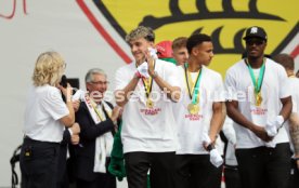 25.05.25 VfB Stuttgart Feier und Autokorso DFB-Pokal Sieg Stuttgart Schlossplatz