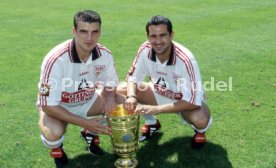 15.07.97 VfB Stuttgart Fototermin DFB-Pokal Sieger 1997