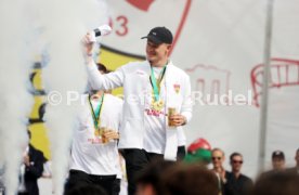 25.05.25 VfB Stuttgart Feier und Autokorso DFB-Pokal Sieg Stuttgart Schlossplatz