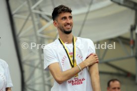 25.05.25 VfB Stuttgart Feier und Autokorso DFB-Pokal Sieg Stuttgart Schlossplatz