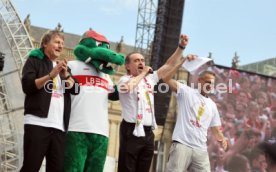 25.05.25 VfB Stuttgart Feier und Autokorso DFB-Pokal Sieg Stuttgart Schlossplatz