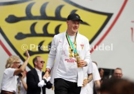25.05.25 VfB Stuttgart Feier und Autokorso DFB-Pokal Sieg Stuttgart Schlossplatz
