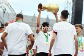 25.05.25 VfB Stuttgart Feier und Autokorso DFB-Pokal Sieg Stuttgart Schlossplatz