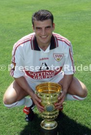 15.07.97 VfB Stuttgart Fototermin DFB-Pokal Sieger 1997