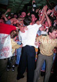 16.05.1992 VfB Stuttgart Meisterschaft Empfang Flughafen
