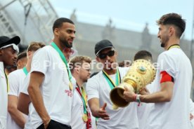 25.05.25 VfB Stuttgart Feier und Autokorso DFB-Pokal Sieg Stuttgart Schlossplatz