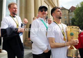 25.05.25 VfB Stuttgart Feier und Autokorso DFB-Pokal Sieg Stuttgart Schlossplatz