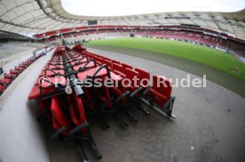 03.06.22 VfB Stuttgart Baggerbiss Umbau Mercedes-Benz Arena Haupttribüne